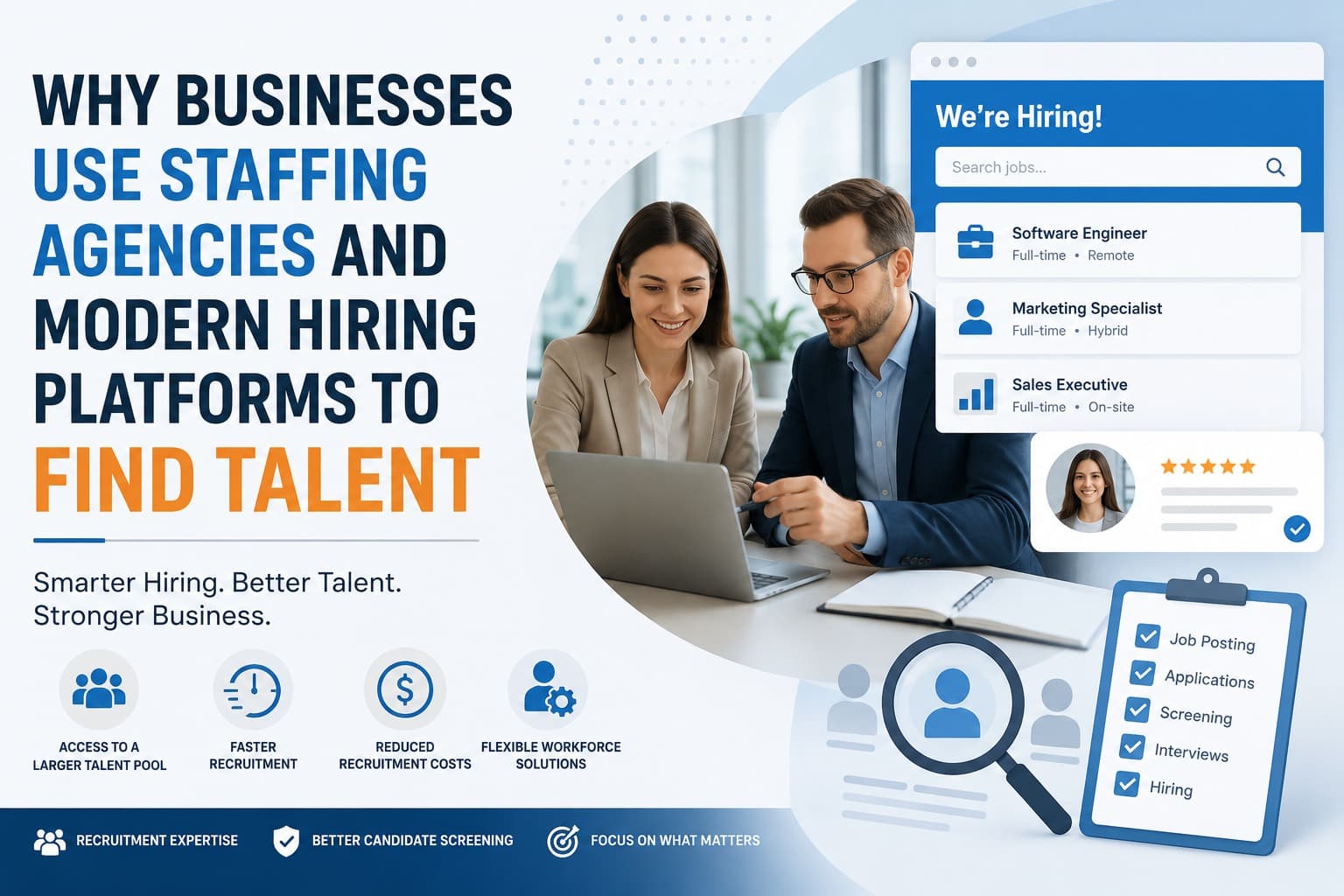 Why Businesses Use Staffing Agencies and Modern Hiring Platforms to Find Talent